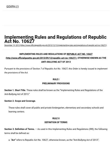 republic act bullying|Official Gazette of the Republic of the Philippines.